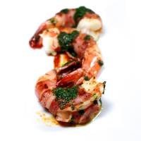 Pancetta Wrapped Shrimp with Chipotle Vinaigrette and ... image
