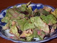 Lettuce, Raisin and Walnut Salad With Creamy Raspberry ... image