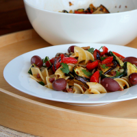 Vegan Italian Pasta Salad with Vegetables and Olives ... image
