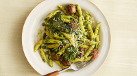 Penne with Spinach Pesto and Turkey Sausage Recipe ... image