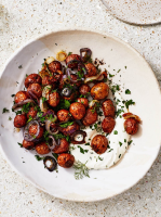 Tiny Potatoes with Sour Cream and Onions Recipe | Bon Appétit image