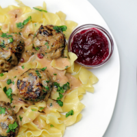 IKEA-Inspired Swedish Meatballs with Butter Noodles image