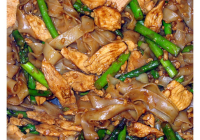Thai Rice Noodles With Chicken and Asparagus Recipe - Food.com image