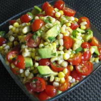 Grilled corn, avocado and Tomato w/ Honey lime dressing image