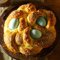 ITALIAN EASTER BREAD WITH HARD BOILED EGGS RECIPES
