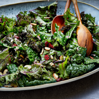 Kale Salad with Cranberries Recipe | EatingWell image