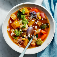 Clean-Out-the-Fridge Vegetable Soup Recipe | EatingWell image
