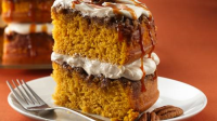 Praline-Pumpkin Cake Recipe - BettyCrocker.com image