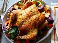 Thanksgiving Chicken Over Roasted Vegetables Recipe | Food ... image