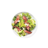 Steak Salad With Avocado and Onion Recipe | Real Simple image
