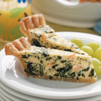 Crab and Spinach Quiche Recipe: How to Make It image