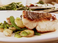 Seared Wild Striped Bass with Sauteed Spring Vegetables ... image