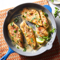 Creamy Lemon Chicken Cutlets Recipe | EatingWell image