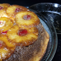 HOMEMADE PINEAPPLE UPSIDE DOWN CAKE IN CAST IRON SKILLET RECIPES