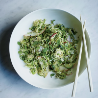 Brussels Sprout Salad with Toasted Sesame Vinaigrette Recipe image