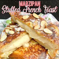Marzipan Stuffed French Toast Recipe with White Chocolate ... image