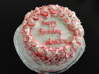 Red velvet Rose Swirl Rum cake! Recipe by Prachi ... image