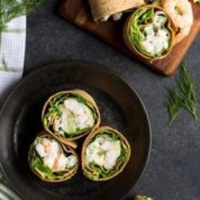 Shrimp salad Flatout wrap | Recipes | WW USA image
