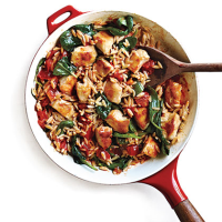 Chicken and Orzo Skillet Dinner Recipe | MyRecipes image