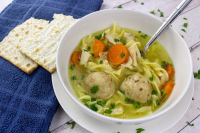 Traditional Hard Matzo Ball Soup - Just A Pinch Recipes image