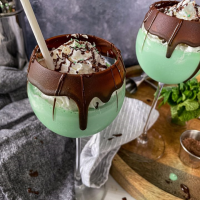 The BEST Grasshopper Cocktail - Boozy Chocolate Mint Ice ... image
