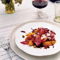 Roasted Beet Salad with Goat Cheese and Pistachios Recipe ... image