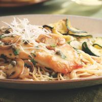 Chicken Piccata with Pasta & Mushrooms Recipe | EatingWell image