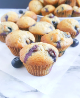 Mini Blueberry Banana Muffins {Dairy-Free} - Beat Bake Eat image