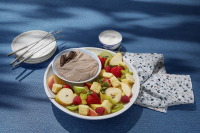 Chocolate yogurt dip with fresh fruit | Oikos Canada image
