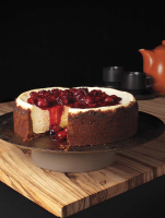 Gingersnap Cherry Cheesecake Recipe | Real Simple image