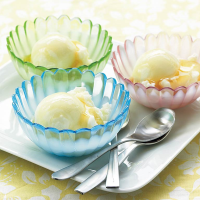 Wasabi Ice Cream with Honey Recipe | MyRecipes image