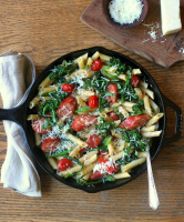 Cast-Iron Skillet Penne with Hot Italian Sausages - Weber image