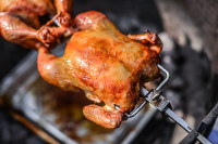 The Best Charcoal Rotisserie Chicken Recipe :: The Meatwave image
