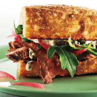 Steak sandwiches with Pickled Onion & Herb Aioli Recipe ... image