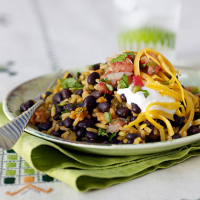 Speedy Black Beans and Mexican Rice Recipe | MyRecipes image