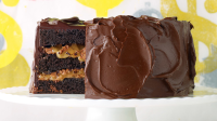 Chocolate Cake with Milk-Chocolate Crunch and Caramel ... image