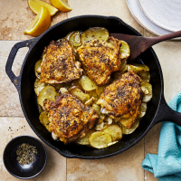 One-Pan Baked Chicken & Potatoes Recipe | EatingWell image