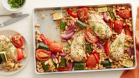 Tuscan Chicken Breasts and Vegetables Sheet-Pan Dinner ... image