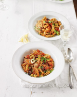 Speedy smoked mackerel and tomato pasta recipe | delicious ... image