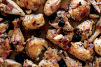 Roast Chicken with Pancetta and Olives Recipe | Epicurious image