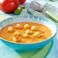 Chunky Tomato-Basil Bisque Recipe: How to Make It image