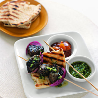 Indian-Style Beef Kebabs with Cilantro Sauce Recipe ... image