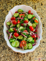 CUCUMBER TOMATO AND ONION SALAD – Life with Janet image