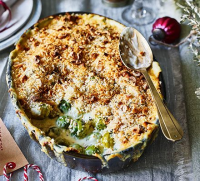 Cheesy sprout gratin recipe | BBC Good Food image
