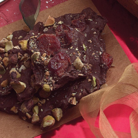 Chocolate Bark with Pistachios & Dried Cherries Recipe ... image