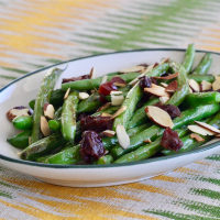 GREEN BEANS WITH ALMONDS AND CRANBERRIES RECIPES