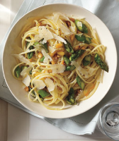 Linguine With Asparagus and Pine Nuts Recipe | Real Simple image