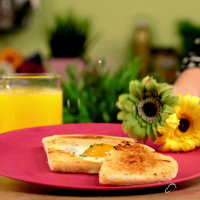 Heart-Shaped Eggs and Toast | So Delicious image