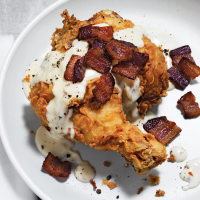 Buttermilk-Soaked, Bacon-Fried Chicken in Gravy Recipe ... image