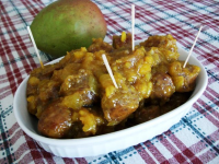 Sweet and Sticky Mango Basted Chipolata Sausages Recipe ... image